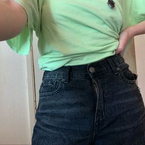 American Eagle black mom jeans